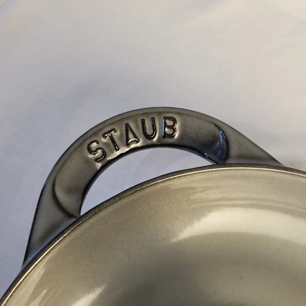 Staub Enameled Cast Iron Vertical Chicken Roaster - Graphite Grey Made In France